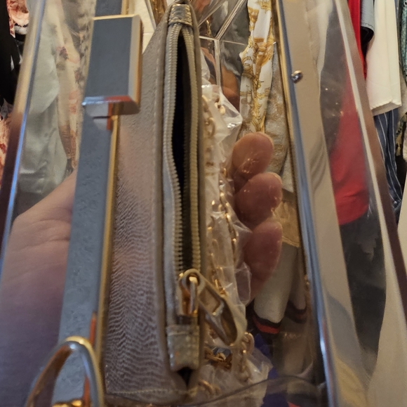 Fashion Nova Clear Box Clutch PVC - Picture 7 of 7